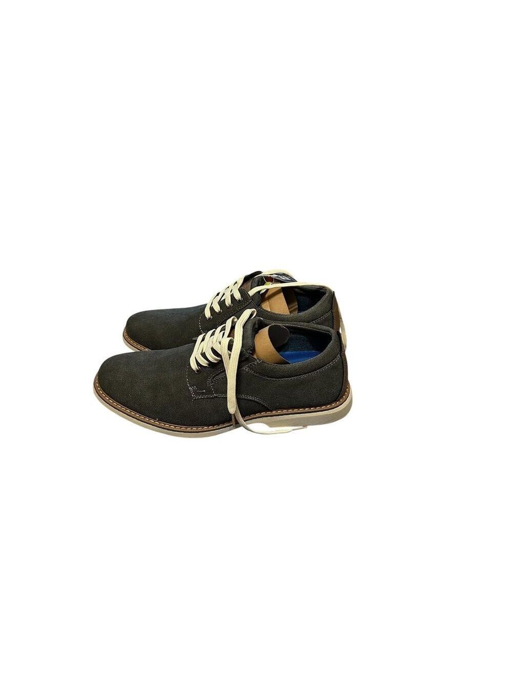 Nunn Bush Shoes Mens 10.5 W Gray Canvas Otto CNV PT OX Casual Comfort Sneakers